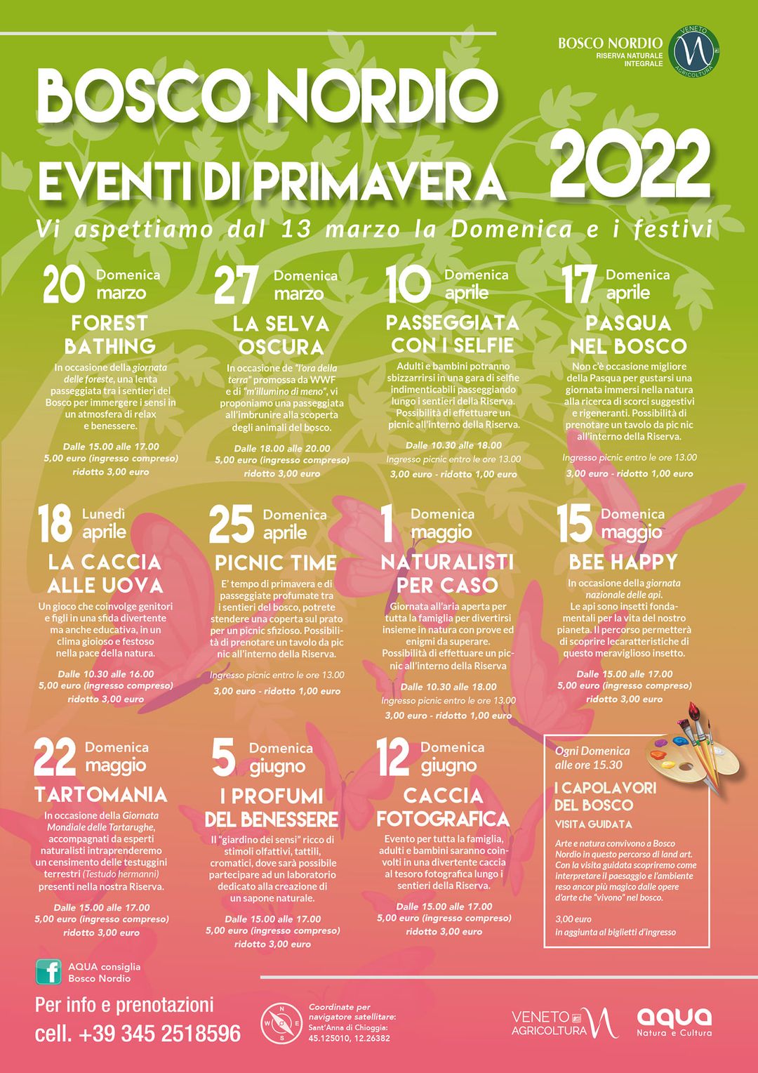 eventi primavera 2022 Bosco Nordio